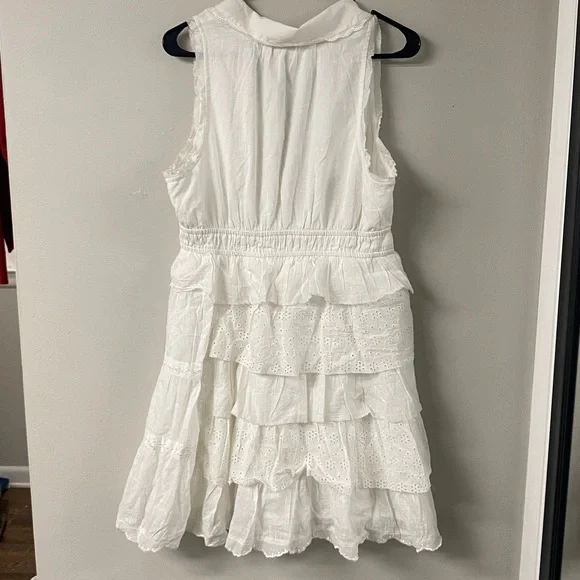 NWT Anthropologie Collared Halter Tiered Ruffled Mini Dress - Picture 8 of 11